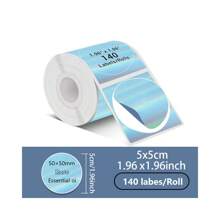 New Non-Adhesive Thermal Stickers Compatible With Phomemo M220/M110/M108, Square, Round, Color, Holographic Laser Thermal Label Paper,School Supplies,Back To School