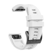 22 毫米表带适用于 Garmin Fenix 5/Fenix 6/Fenix 7/Fenix 8 47 毫米/Fenix E 47 毫米，柔软硅胶表带腕带，可快速安装，适用于 Garmin 智能手表 - Fenix5/6/7-22mm - 查看 8