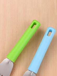 1 件装不锈钢煎锅铲，耐热不粘锅铲，适用于鱼、牛排、烹饪，硅胶手柄