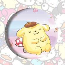 Sanrio 1 pièce Insigne à bulles des personnages Sanrio, broche dessin animé en alliage d'étain de 5,8 cm, accessoire