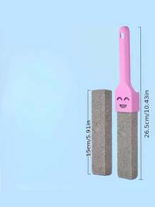 2 chiếc (Đá vôi + Tay cầm), Bàn chải bồn cầu bằng đá vôi cán dài, Bàn chải không có điểm mù, Dụng cụ tẩy cặn và vệ sinh bồn cầu - Thích hợp cho việc vệ sinh phòng tắm/hồ bơi/nhà cửa! Đá mài chân để xử lý nhiều loại da chết - Nhiều màu - Xem 5