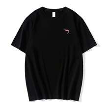 T-Shirt Small Minimalist Print Shrimp Marine Animal Unisex Male Female 100% Cotton Premium Top Streetwear New Release Immediate Shipping Various Colors!! Plus Size
