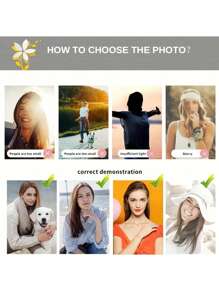 [Personnalisé] Peinture diamant 5D en kit DIY - Photo personnalisée ronde, paysage, portrait, animal de compagnie mignon, meilleur cadeau et décoration murale, convient pour anniversaire, mariage, vacances, pendaison de crémaillère