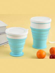 2pcs/1pc Foldable Silicone Water Cup, Portable Outdoor Travel Folding Cup, Student Coffee Mug, Plastic Cup, Collapsible & Carry-On, Suitable For Travel, School, Party, Guest Reception - Multicolor - View 12
