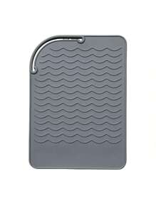 Almohadilla de silicona portátil resistente al calor, almohadilla aislante para plancha y rizador, almohadilla antideslizante y resistente al calor, herramienta de peinado para viajar, estuche de viaje para herramientas para el cabello: almohadilla resistente al calor, almohadilla para plancha y funda para rizador