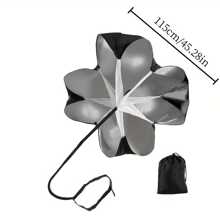 1 Pieza Paraguas de resistencia, entrenador de fútbol, paraguas de resistencia de aterrizaje, entrenamiento de poder explosivo de , paraguas de fuerza y velocidad, paraguas de resistencia de , suministros de entrenamiento, paraguas de resistencia. Paracaídas de resistencia de entrenamiento. Paracaídas de resistencia de . Paraguas de resistencia de resistencia física. Equipo de entrenamiento de fútbol.