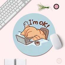 1 Peça Mouse Pad Engraçado e Fofo, Múltiplas Opções de Tamanho, Mouse Pad Quadrado ou Redondo para Mesa, Mini Mouse Pad de Viagem Pequeno com Base de Borracha Antiderrapante, Mouse Pad de Borracha para Laptop e Escritório para Meninas e Meninos, Adequado para Escritório, Casa, Estudo e Jogos