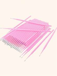 1pc/50pcs/100pcs/200pcs/400pcs/600pcs/800pcs/1000pcs Disposable Micro Applicator Brushes, Suitable For Eyelash Extensions, Pink - Pink - View 10