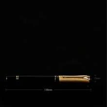 1pc Customized Metal Calligraphy Ink Fountain Pen With Golden Nib, Business Advertising Gift Pen With Engraved Logo - Multicolor - View 8