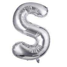 16 英寸银色/金色字母和数字气球铝箔氦气银色/金色字母派对气球字母和数字气球铝箔适用于生日婚礼周年派对装饰 - 銀色 - 查看 13