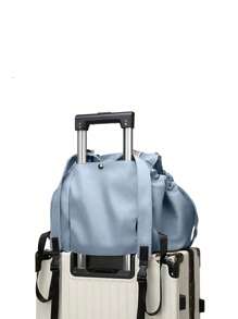 1pc Multifunctional Mom Bag, Large Capacity Tote Bag & Backpack, Unisex Style, Essential For Daily Use, Shopping And Travel, Note: Shoulder Strap Color Random - Blue - View 6