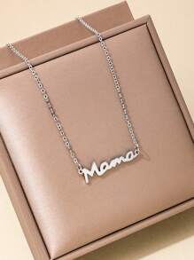 1pc Minimalist Metal Letter "Mama" Necklace, Mother's Day Gift For Mom