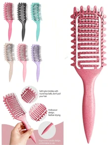 Defining Curl Wet Curly Hair Brush, Soft Bristles Hairbrush With Prongs, Detangling Brushes Reduce Hair Pulling & Curl Separation, Round Detangler, Shaping And Styling Tools For Women Men Girls,Hair Brush,Comb,Hair Tools,Hair Products And Accessories For Barber Salon Beauty Travel Essentials