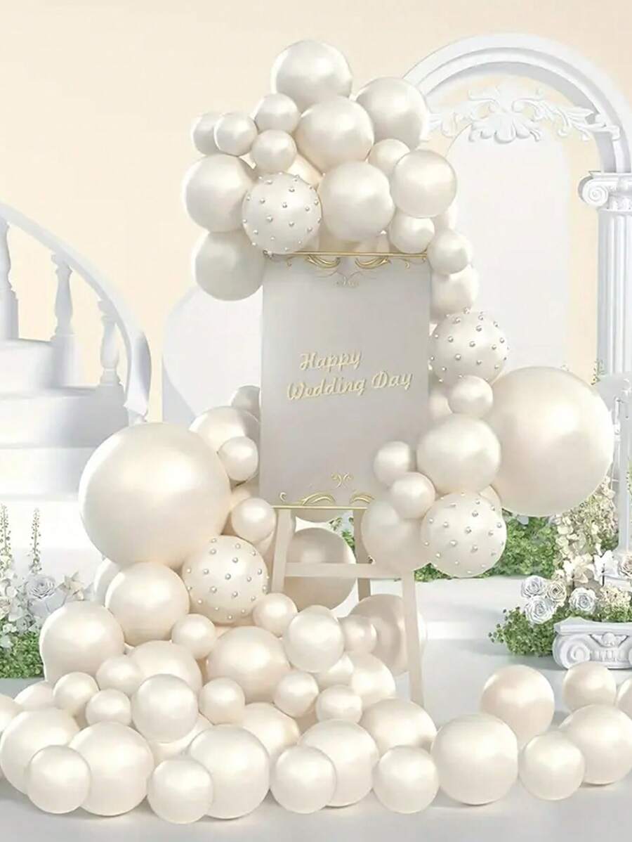 265 قطعة/مجموعة بالونات لاتكس بلون أبيض عاجي مزيفة، بأحجام متنوعة، مزينة بخرز مزيف، تأتي مع غراء، مناسبة لحفلات عيد الميلاد، الزفاف، حفل التخرج، ديكور عيد الأم، حفل استقبال العروس، الذكرى السنوية، حفل استقبال المولود الجديد، التجمعات، ديكور المنزل، ديكور الغرفة، خلفية للصور، هدايا عيد الميلاد، ديكور الحفلات، حفل عصابة العروس، ديكور التخرج، الشاطئ الصيفي، العودة إلى المدرسة، لوازم المدرسة وغيرها - متعدد الألوان - مشاهدة 1