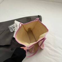Versatile Woven Straw Shoulder Bag For Women, Large Capacity, Leisure Fashion, Beach Bag, Knitted Designer Bag, Summer