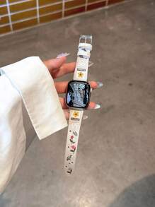 Summer New Monet Garden Personalized Leather Strap Compatible With 38/40/41/42/44/45/49mm Apple Watch Strap Apple Watch Strap Apple Watch Strap Ultra/Se/8/7/6/5/4/3/2/1