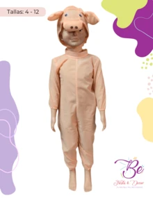 Disfraz Cerdito Primavera Carnaval Infantil Cosplay Escuela - Rosa - Ver 3