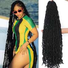 36 Inch New Faux Locs Crochet Braids Hair Super Long Goddess Locs Crochet Hair Curly Wavy Soft Locs Braiding Hair For Women