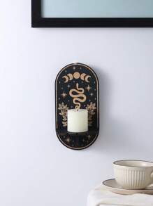 1 件创意木制烛台墙面装饰，适用于家庭中央装饰、墙壁烛台、角落墙面装饰、壁挂装饰，送给朋友的最佳礼物（不含蜡烛和挂钩） - 彩色 - 查看 8