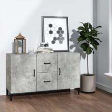 vidaXL Credenza Grigio Cemento 100x36x60 cm in Legno Multistrato,Moderna,Armadietto,Armadio,Soggiorno Cucina,Mobile Buffet,Buffet da Cucina,Mobiletto Multiuso,Mobile da Cucina