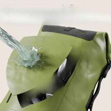 Waterproof Backpack - Heavy Duty Hiking Backpack - Roll-Top Closure - Waterproof Bag - Cushioned Dry Bags Waterproof W/ IPX8 Waterproof Phone Case - Wet Bag For Hiking, Kayak (Green 35L)