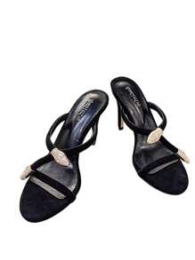 Strap Open Toe Stiletto High Heel Sandals, Sexy Snake Wrap Design, European & American Style Summer