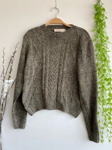 Women's Blouse Cacharrel Modal Sweater With Elastic - Dark Green - View 1