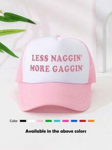 1pc Unisex Printed Decorative Interesting Sponge Mesh Trucker Cap, Baseball Cap, Sun Hat, Suitable For Everyday Use, Outdoor Travel, Hiking, Beach, Holiday - Multicolor - View 11