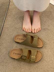 Sandalias de plataforma para mujer, sandalias planas con decoración metálica, cómodas sandalias casuales para vacaciones de verano, playa, exteriores