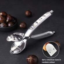 1pc,栗子开瓶器,胡桃夹子,304不锈钢胡桃夹子,可重复使用的栗子削皮器,创意栗子开瓶器,厨房核桃饼干,胡桃夹子,厨房小工具,餐厅厨房用品 - 1個 - 查看 1