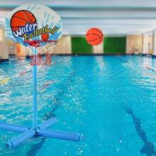 3-Ball Water Basketball Hoop - Interactive Pool Sport Toy For Teens, PVC Material, Blue Design, Suitable For Splash Fun And Engaging Games, Indoor Outdoor Entertainment | Floating Ball, Pool Toy