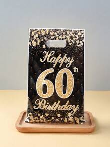 10/25/50pcs Black Gold Birthday Gift Bags,Birthday Handbags,Sparkling Handheld Gift Bags,18th/30th/40th/50th/60th Birthday Party Gift Packaging Bags,Birthday Small Gifts,Black Gold Theme Party Decoration,Birthday Party Supplies,Happy Birthday Decor,Family Large Tote Bags,Multi Functional Gift Wrapping Bag,Home Decor,Party Favors - Black Gold - View 6