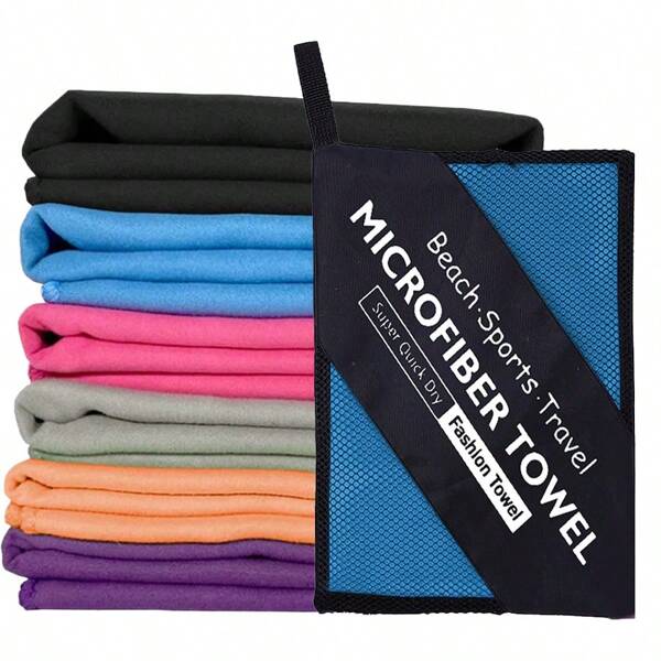 1pc Outdoor Sports Quick Drying Sweat Absorbent Soft Quick Drying Towel, Microfiber Beach Towel, Compact Soft Travel Towel, Lightweight Adult Towel, Sweat Absorbent Sports Towel, Yoga Towel, Fitness Towel, Sweat Absorbent Towel For Travel, Yoga, Beach, Bathing, Swimming, Hiking, Climbing, Fitness, Backpacking, Picnics, Swimming Pools, Camping, Beach Essentials, Or Any Other Sport