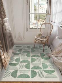 Dywan do wnętrz w stylu wiosenno-farmerskim z nadrukiem - antypoślizgowy, ultracienki, supermocny, dywan z nadrukiem - miętowy, odpowiedni do wystroju wnętrz w przedpokojach, sypialniach i salonach - rozmiar: 78,74*118,11 cali