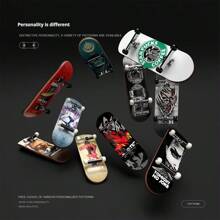2pcs Mini Finger Skateboard, Metal & Plastic, Finger Game Stress Relief, Decoration, Birthday Gift, Perfect Present, Toy
