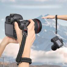 Correa de muñeca para cámara, con liberación rápida, ajustable, compatible con cámaras digitales, ligera y cómoda