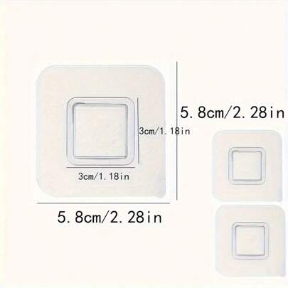 角型バックル プラスティック 壁用痕跡なし フック、防水粘着テープハンガー 浴室、キッチン、鏡用、簡単取付ブラケット シャワー、スマホ、アクセサリー、実用的な痕跡なしフック、家庭や業務使用に適しています