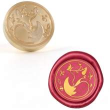 CYFUN DESIGN 1 PC 25mm Butterfly/Fox/Deer Pattern Wax Seal Stamps Solid Brass Engraved Fire Lacquer Stamp Heads NO Handle For Decorating Notebook Gifts And Greeting Cards