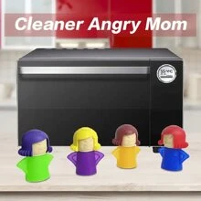 1pc Angry Mom Microwave Cleaner - Medium Strength, Removes Odors And Appliance Cleaner, No Electricity Needed, Multipurpose, For Kitchen, Bathroom, Car, Bedroom, Living Room Cleaning | Angry Mom Character | Eye-Catching Design