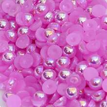 500 克 6 毫米/8 毫米 AB 颜色混合尺寸和颜色半圆形凸圆形宝石 DIY 珠宝配件材料 - 彩色 - 查看 46