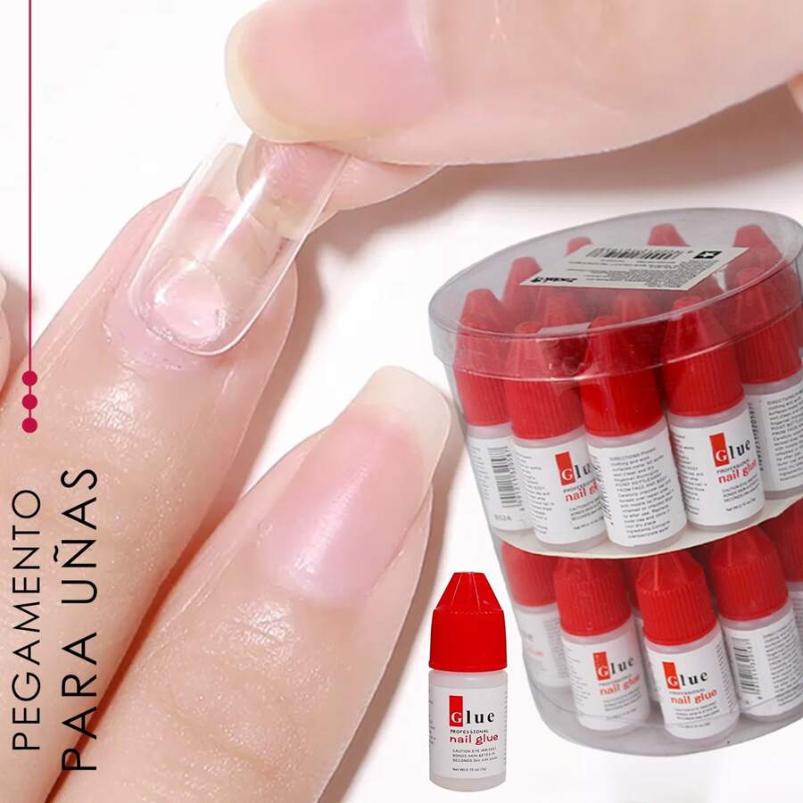 Pegamento Resina Economico Uñas Postizas Acrilicas 36 Piezas - transparente - Ver 1