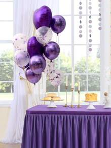 kumozawa 12pcs Heart-Shaped Metal Balloon Set For Birthday (Without Straw) Back To School Valentine Day