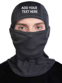 定制徽标拉法帽 - 个性化全脸面罩，适合摩托车骑行，透气防风，可机洗，您的文字在此，摩托车配件