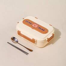 加厚双层微波炉安全午餐盒，卡通设计便当盒，适合学生、上班族、儿童