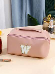 1pc Make-uptas, Toilettas, Reisorganizertas, Cosmetische kwastentas, Hangende make-uptas, Datatas, Cosmetische opbergtas, Reistas, Handtas, Lingerietas, Schoenen- en kledingorganizertas, Geschikt voor lipgloss, lippenstift, make-upkwasten, lipliner, wenkbrauwpotlood, oogschaduwpalet, lingerie, tandpasta, tandenborstel, cosmetica, huidverzorging, wenkbrauwpotlood, poederdons, kam, nagellak, manicure, sieraden, parfum, briefpapier, digitale productopslag