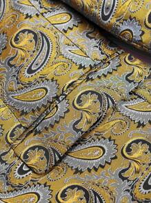Precision Jacquard Paisley Patterned Suit Jacket - Yellow - View 7