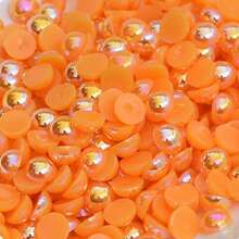 500 克 6 毫米/8 毫米 AB 颜色混合尺寸和颜色半圆形凸圆形宝石 DIY 珠宝配件材料 - 彩色 - 查看 25