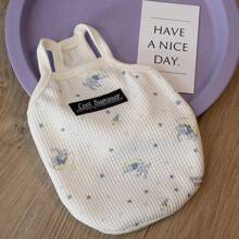 Ropa ligera de verano para perros, linda Top con estampado de cuadros con tirantes, con estilo, suministros para perros pequeños anti-desprendimiento