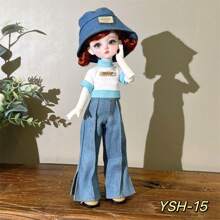 Abiti carini per bambole da 30 cm, set di abbigliamento moda per bambole BJD 1/6, vestito carino, cappello, accessori per bambole, regalo per le vacanze (senza bambole e scarpe)
