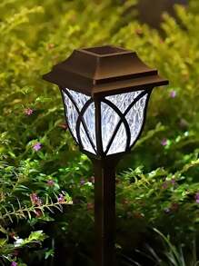 2/6Pcs Solar Outdoor Path Lights, Waterproof Small House Garden Lights, Lawn Lights, Solar Lights Landscape Decorative Lighting, For Home Decor Yard/Garden/Landscaping/Walkway/Patio/Lawn Path LED Outdoor Lights (Warm Light/White Light) - Multicolor - View 9